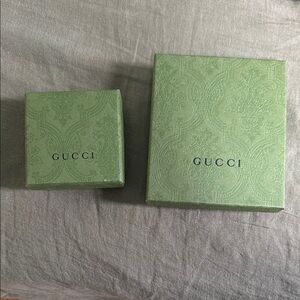 Set of 2 Gucci Green Embossed Boxes
